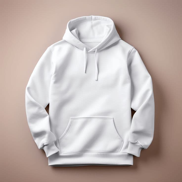 Eagilo White Pullover Hoodie image 2