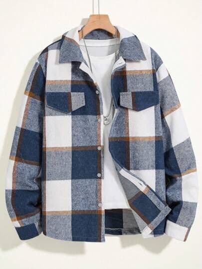 Eagilo Multi / Assorted Oversized Flannel Shacket Shirt