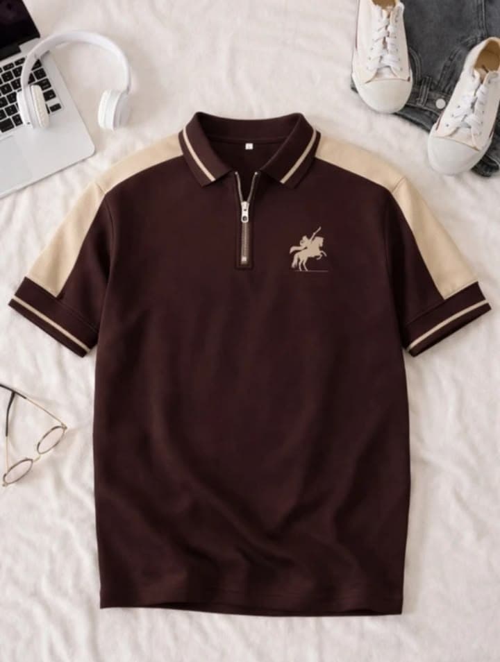 Eagilo Maroon Classic Polo Polo T-Shirt