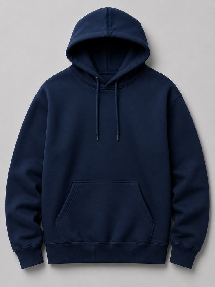 Eagilo Navy Blue Pullover Hoodie image 2