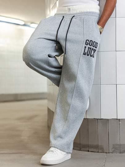 Eagilo Grey Relaxed Track Pants image 4