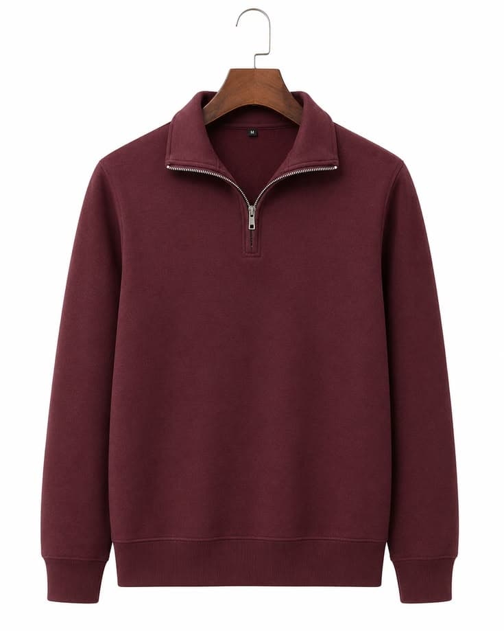 Eagilo Maroon Crewneck Sweatshirt image 2