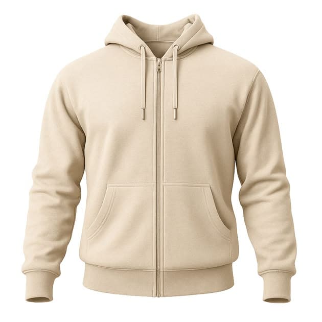 Eagilo Beige Pullover Hoodie