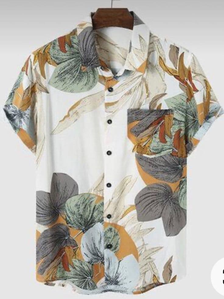 Eagilo White Floral Print Shirt image 5